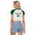 Custom Saudi Arabia Football Raglan Cropped T Shirt Go Green Falcons Sporty - White Version - Wonder Print Shop