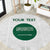 Custom Saudi Arabia Football Round Carpet Go Green Falcons Sporty - White Version