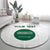 Custom Saudi Arabia Football Round Carpet Go Green Falcons Sporty - White Version