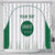 Custom Saudi Arabia Football Shower Curtain Go Green Falcons Sporty - White Version