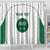 Custom Saudi Arabia Football Shower Curtain Go Green Falcons Sporty - White Version