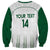 Custom Saudi Arabia Football Sweatshirt Go Green Falcons Sporty - White Version - Wonder Print Shop