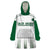 Custom Saudi Arabia Football Wearable Blanket Hoodie Go Green Falcons Sporty - White Version - Wonder Print Shop