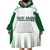 Custom Saudi Arabia Football Wearable Blanket Hoodie Go Green Falcons Sporty - White Version - Wonder Print Shop