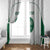 Custom Saudi Arabia Football Window Curtain Go Green Falcons Sporty - White Version - Wonder Print Shop