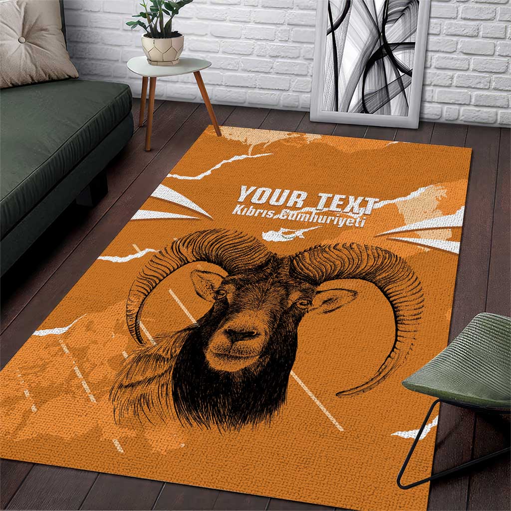 Persionalized Cyprus Independence Day Area Rug Kbrs Cumhuriyeti Grunge Vibes - Wonder Print Shop