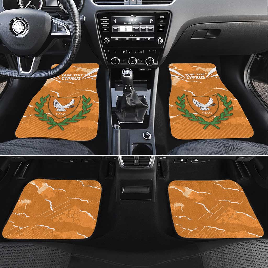 Persionalized Cyprus Independence Day Car Mats Kbrs Cumhuriyeti Grunge Vibes - Wonder Print Shop