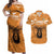 Persionalized Cyprus Independence Day Couples Matching Off Shoulder Maxi Dress and Hawaiian Shirt Kbrs Cumhuriyeti Grunge Vibes - Wonder Print Shop