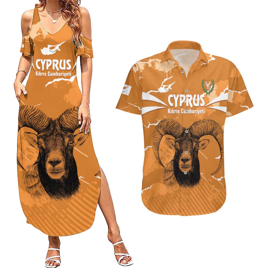 Persionalized Cyprus Independence Day Couples Matching Summer Maxi Dress and Hawaiian Shirt Kbrs Cumhuriyeti Grunge Vibes - Wonder Print Shop