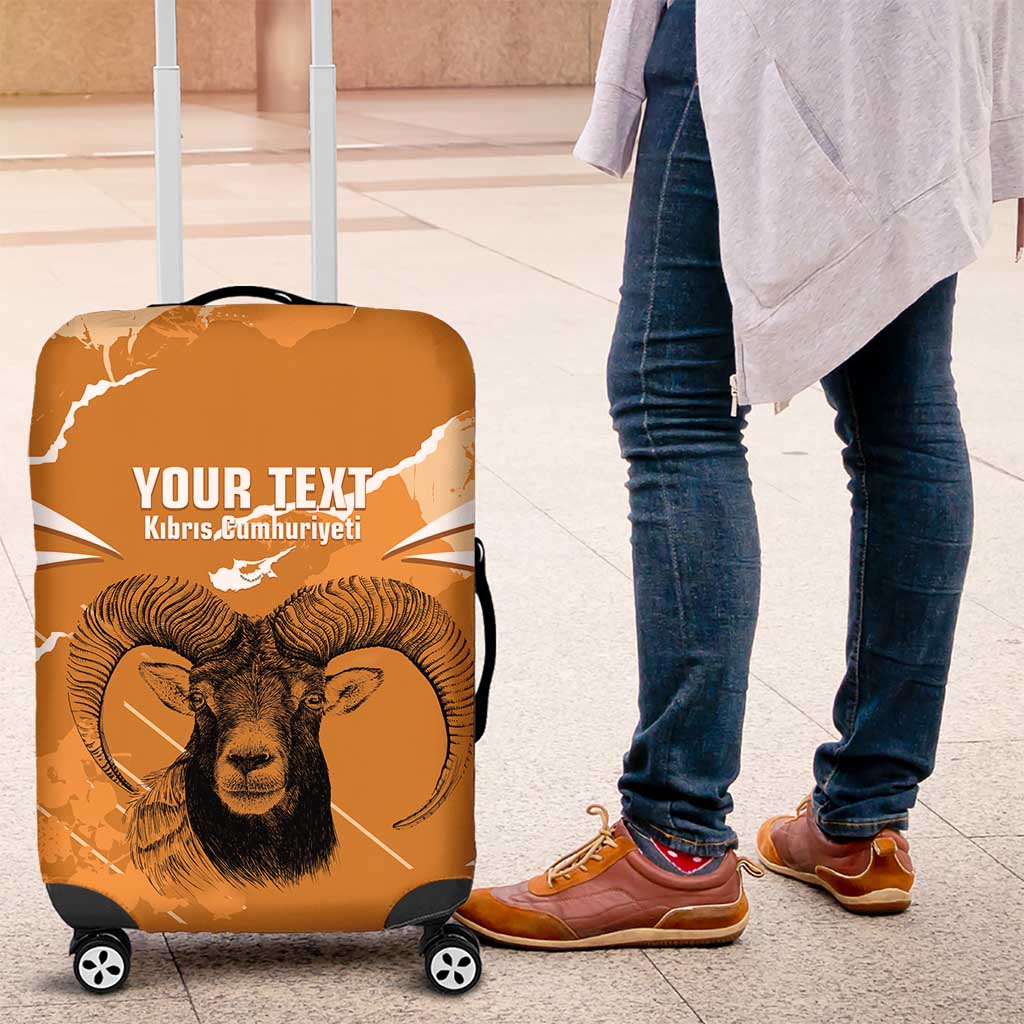 Persionalized Cyprus Independence Day Luggage Cover Kbrs Cumhuriyeti Grunge Vibes - Wonder Print Shop