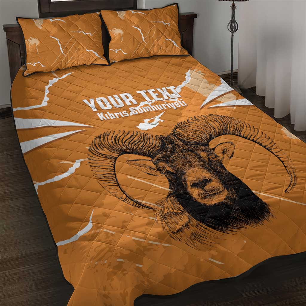 Persionalized Cyprus Independence Day Quilt Bed Set Kbrs Cumhuriyeti Grunge Vibes - Wonder Print Shop