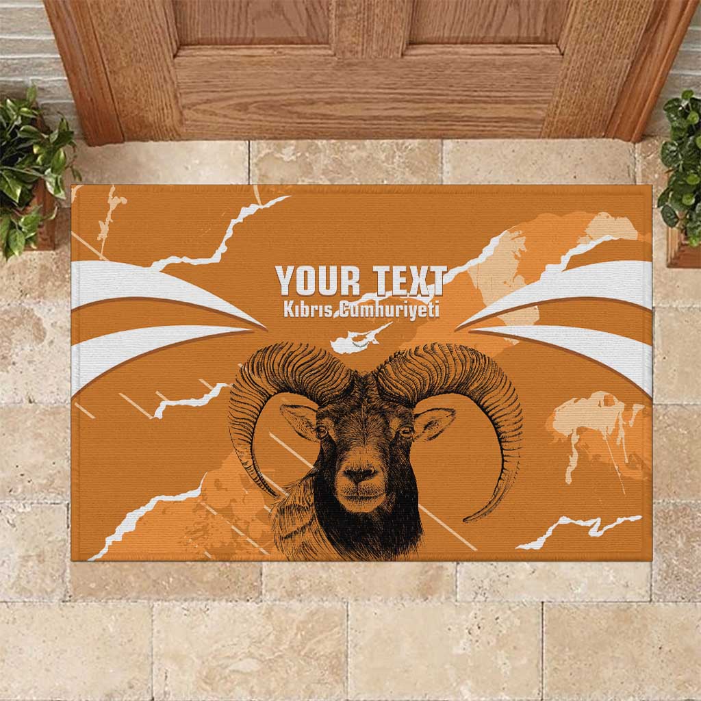 Persionalized Cyprus Independence Day Rubber Doormat Kbrs Cumhuriyeti Grunge Vibes - Wonder Print Shop