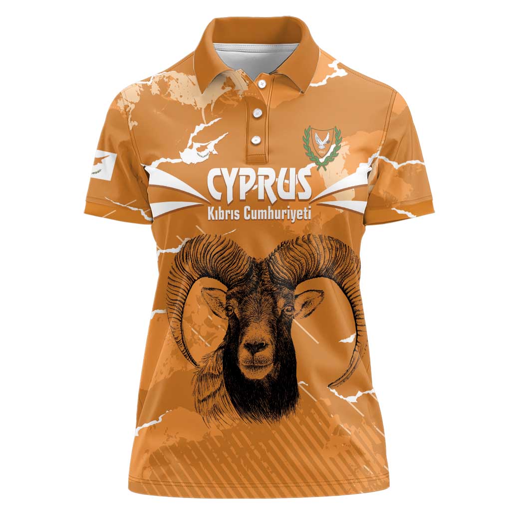 Persionalized Cyprus Independence Day Women Polo Shirt Kbrs Cumhuriyeti Grunge Vibes - Wonder Print Shop