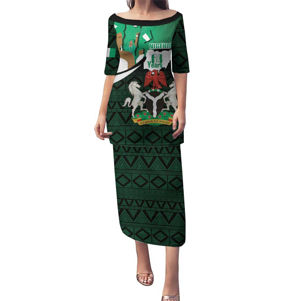 Nigeria Independence Day Puletasi Happy 64 Years Of Anniversary African Pattern - Wonder Print Shop