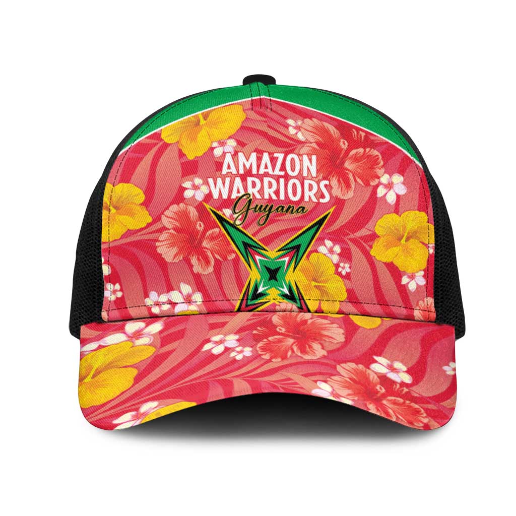 Guyana Cricket Mesh Trucker Cap 2025 Go Amazon Warriors Tropical Style - Wonder Print Shop
