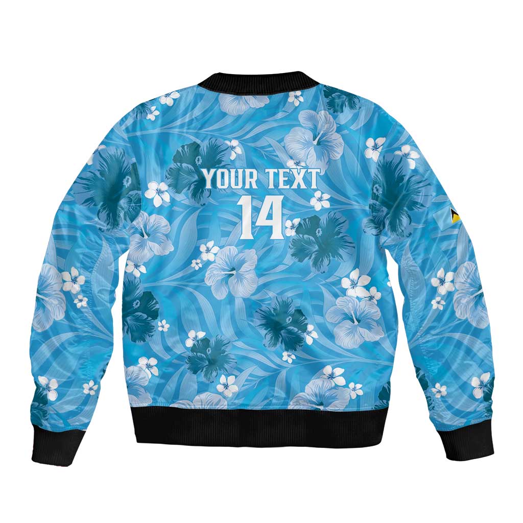 Custom Saint Lucia Kings Cricket Bomber Jacket 2025 Go Beinspired Tropical Style - Wonder Print Shop