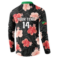 Custom Saint Kitts and Nevis Cricket Button Sweatshirt 2025 Go Patriots Tropical Style - Wonder Print Shop