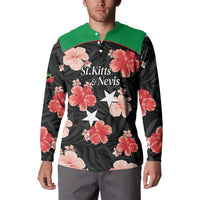 Custom Saint Kitts and Nevis Cricket Button Sweatshirt 2025 Go Patriots Tropical Style - Wonder Print Shop