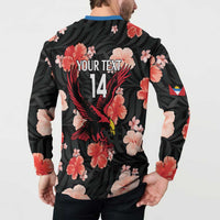Custom Antigua and Barbuda Cricket Button Sweatshirt 2025 Go Falcons Tropical Style - Wonder Print Shop
