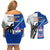 Fiji And Samoa Rugby Couples Matching Off Shoulder Short Dress and Hawaiian Shirt 2023 World Cup Samoan Mix Tapa Pattern - Wonder Print Shop