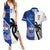 Fiji And Samoa Rugby Couples Matching Summer Maxi Dress and Hawaiian Shirt 2023 World Cup Samoan Mix Tapa Pattern - Wonder Print Shop