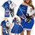 Fiji And Samoa Rugby Family Matching Off Shoulder Short Dress and Hawaiian Shirt 2023 World Cup Samoan Mix Tapa Pattern - Wonder Print Shop