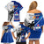 Fiji And Samoa Rugby Family Matching Off Shoulder Short Dress and Hawaiian Shirt 2023 World Cup Samoan Mix Tapa Pattern - Wonder Print Shop