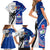 Fiji And Samoa Rugby Family Matching Short Sleeve Bodycon Dress and Hawaiian Shirt 2023 World Cup Samoan Mix Tapa Pattern - Wonder Print Shop