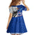 Fiji And Samoa Rugby Kid Short Sleeve Dress 2023 World Cup Samoan Mix Tapa Pattern - Wonder Print Shop