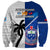 Fiji And Samoa Rugby Sweatshirt 2023 World Cup Samoan Mix Tapa Pattern - Wonder Print Shop