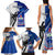 Custom Fiji And Samoa Rugby Family Matching Tank Maxi Dress and Hawaiian Shirt 2023 World Cup Samoan Mix Tapa Pattern - Wonder Print Shop