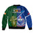 Samoa And Ireland Rugby Bomber Jacket 2023 World Cup Manu Samoa With Shamrocks - Wonder Print Shop