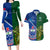 Samoa And Ireland Rugby Couples Matching Long Sleeve Bodycon Dress and Hawaiian Shirt 2023 World Cup Manu Samoa With Shamrocks - Wonder Print Shop