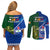 Samoa And Ireland Rugby Couples Matching Off Shoulder Short Dress and Long Sleeve Button Shirts 2023 World Cup Manu Samoa With Shamrocks - Wonder Print Shop