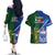 Samoa And Ireland Rugby Couples Matching Off The Shoulder Long Sleeve Dress and Hawaiian Shirt 2023 World Cup Manu Samoa With Shamrocks - Wonder Print Shop