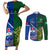 Samoa And Ireland Rugby Couples Matching Short Sleeve Bodycon Dress and Long Sleeve Button Shirts 2023 World Cup Manu Samoa With Shamrocks - Wonder Print Shop