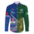 Samoa And Ireland Rugby Family Matching Long Sleeve Bodycon Dress and Hawaiian Shirt 2023 World Cup Manu Samoa With Shamrocks - Wonder Print Shop