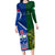 Samoa And Ireland Rugby Family Matching Long Sleeve Bodycon Dress and Hawaiian Shirt 2023 World Cup Manu Samoa With Shamrocks - Wonder Print Shop