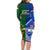 Samoa And Ireland Rugby Family Matching Long Sleeve Bodycon Dress and Hawaiian Shirt 2023 World Cup Manu Samoa With Shamrocks - Wonder Print Shop