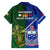 Samoa And Ireland Rugby Family Matching Off Shoulder Long Sleeve Dress and Hawaiian Shirt 2023 World Cup Manu Samoa With Shamrocks - Wonder Print Shop