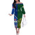 Samoa And Ireland Rugby Family Matching Off Shoulder Long Sleeve Dress and Hawaiian Shirt 2023 World Cup Manu Samoa With Shamrocks - Wonder Print Shop