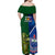 Samoa And Ireland Rugby Family Matching Off Shoulder Maxi Dress and Hawaiian Shirt 2023 World Cup Manu Samoa With Shamrocks - Wonder Print Shop