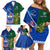 Samoa And Ireland Rugby Family Matching Off Shoulder Short Dress and Hawaiian Shirt 2023 World Cup Manu Samoa With Shamrocks - Wonder Print Shop