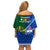 Samoa And Ireland Rugby Family Matching Off Shoulder Short Dress and Hawaiian Shirt 2023 World Cup Manu Samoa With Shamrocks - Wonder Print Shop