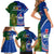 Samoa And Ireland Rugby Family Matching Short Sleeve Bodycon Dress and Hawaiian Shirt 2023 World Cup Manu Samoa With Shamrocks - Wonder Print Shop