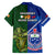 Samoa And Ireland Rugby Family Matching Short Sleeve Bodycon Dress and Hawaiian Shirt 2023 World Cup Manu Samoa With Shamrocks - Wonder Print Shop