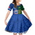 Samoa And Ireland Rugby Kid Short Sleeve Dress 2023 World Cup Manu Samoa With Shamrocks - Wonder Print Shop