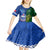 Samoa And Ireland Rugby Kid Short Sleeve Dress 2023 World Cup Manu Samoa With Shamrocks - Wonder Print Shop