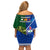 Samoa And Ireland Rugby Off Shoulder Short Dress 2023 World Cup Manu Samoa With Shamrocks - Wonder Print Shop