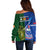 Samoa And Ireland Rugby Off Shoulder Sweater 2023 World Cup Manu Samoa With Shamrocks - Wonder Print Shop